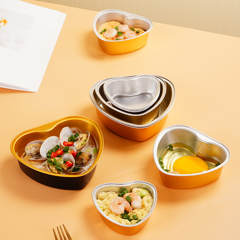 心形铝箔烧烤鸡蛋锡纸小碗锡纸盒