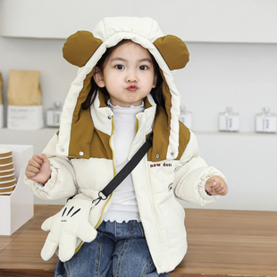 兒童羽絨棉服男童加絨棉衣秋冬加厚保暖女童寶寶棉襖洋氣外套冬裝