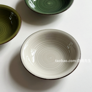 ins风手绘美式复古简约陶瓷餐具泡面碗家用餐厅厨房吃饭碗高颜值