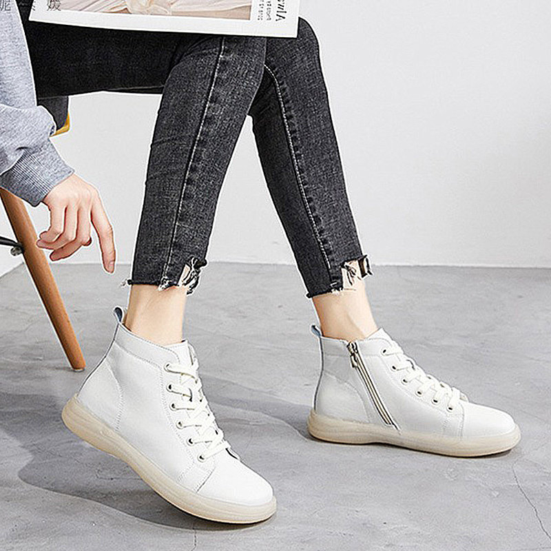 平底短靴女真皮2025年秋冬新款牛筋软底休闲女鞋软皮加绒马丁靴,女鞋,马丁靴,淘宝优惠券,粉丝福利购,淘宝优惠卷