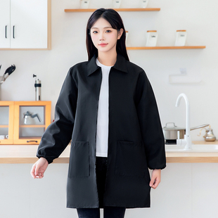 2025新款罩衣女厨房做饭防水防油围裙小个子上班可外穿工作服外套
