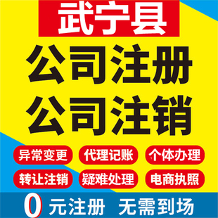 武宁公司注册个体工商营业执照代办公司注销企业变更股权异常代理