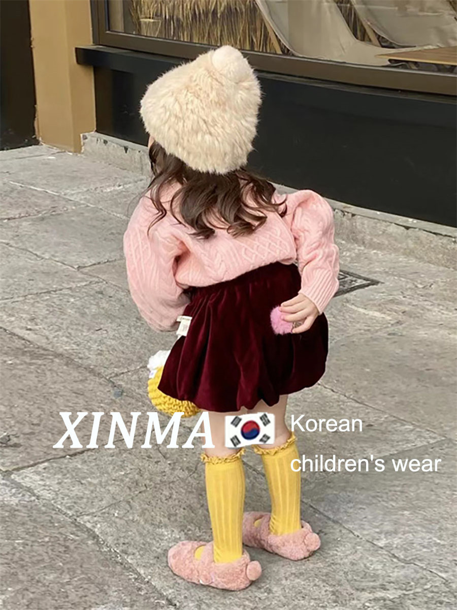 女童秋冬款毛衣韩版儿童洋气时尚高领针织衫上衣宝宝中长款童装潮