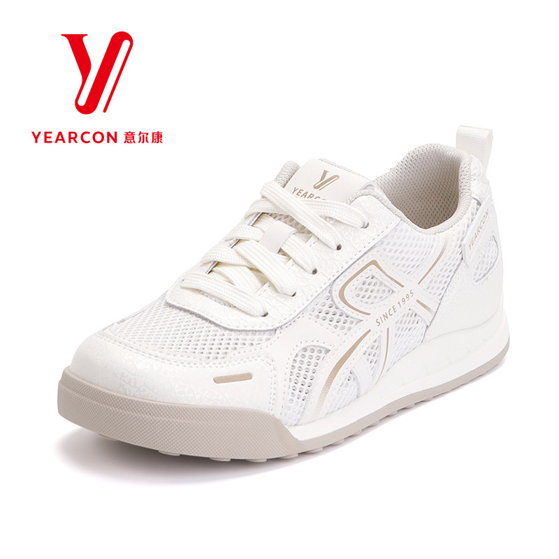 意尔康女鞋2026夏季新款休闲鞋单鞋软底薄款德训鞋网面透气运动鞋