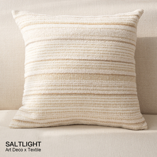 『述白』简约现代云舞白条纹抱枕客厅靠包靠枕沙发腰枕靠垫