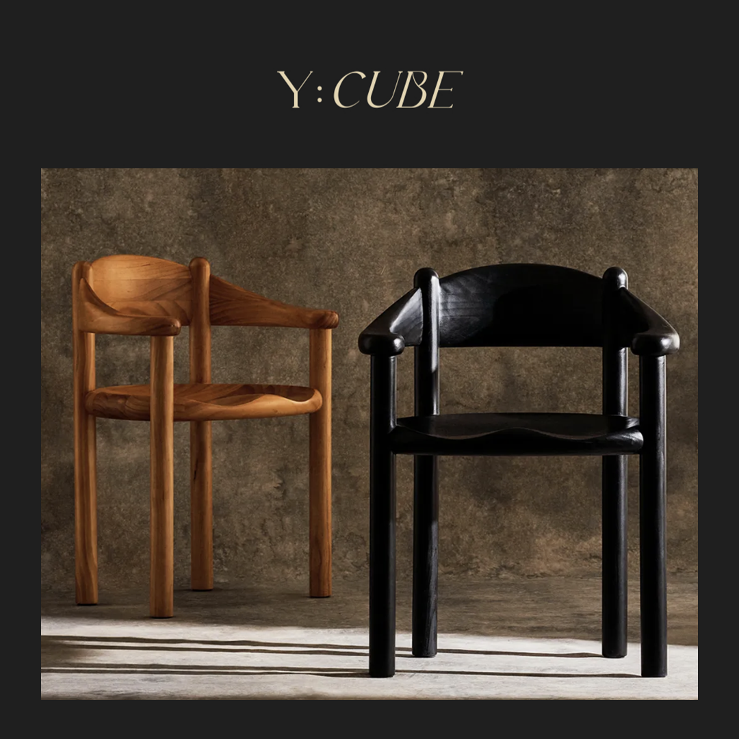 现货Y:CUBE丹麦进口GUBI Daumiller Armchair实木北欧扶手餐椅