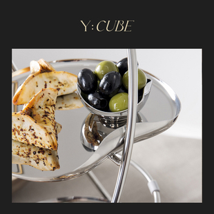 Y:CUBE英国Robert Welch Drift金属水果托盘首饰架下午茶蛋糕架
