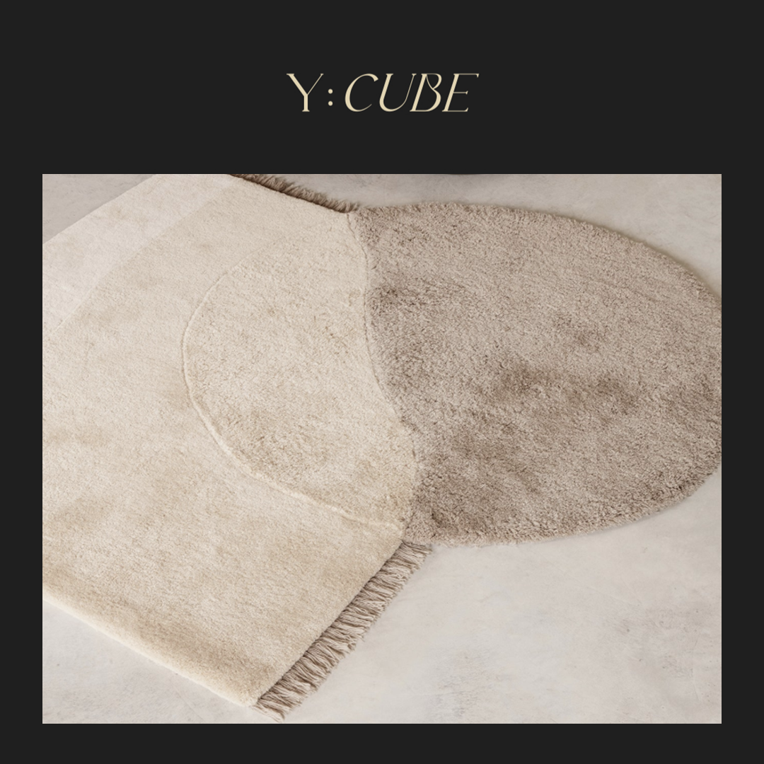 Y:CUBE丹麦进口ferm LIVING View Tufted Rug纯羊毛卧室异形地毯