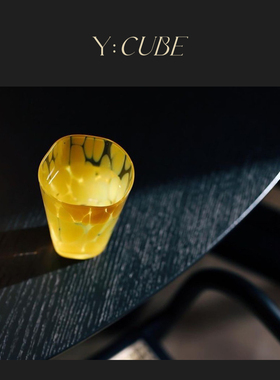 Y:CUBE丹麦ferm LIVING Casca彩色波点手工吹制玻璃水杯冷水杯子