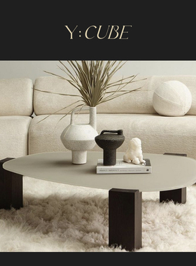 Y:CUBE意大利进口M0R0S0 Gogan艺术现代设计圆形简约茶几咖啡桌