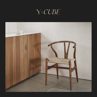 现货Y:CUBE丹麦进口Carl hansen CH24客厅书房玄关经典圈椅餐椅子