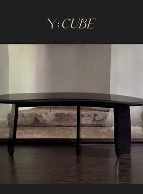 Y:CUBE | kar studio Oracle Bench甲骨文高光黑色艺术条凳长凳子