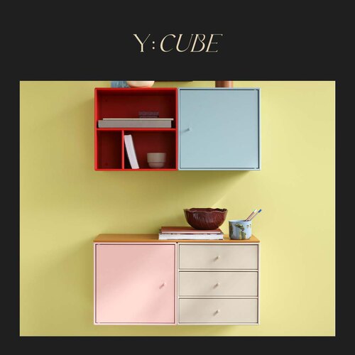 现货Y:CUBE丹麦进口Montana Mini客厅卧室书房彩色整理收纳置物架
