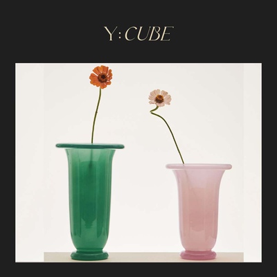 现货Y:CUBE丹麦进口 HAY Empire北欧玻璃清新线条摆件花器花瓶
