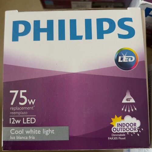 议价飞利浦LED灯泡 PAR30S 12W替换75W，冷白色，4