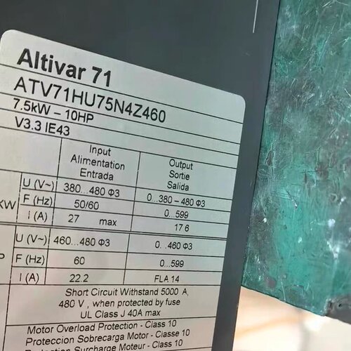 议价施耐德ATV71HU75N4Z460 7.5KW 10HP维修