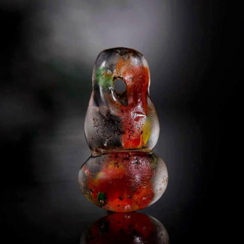 清代内彩琉璃葫芦随身挂坠 念珠佛珠diy配珠配饰单珠老珠散珠古珠