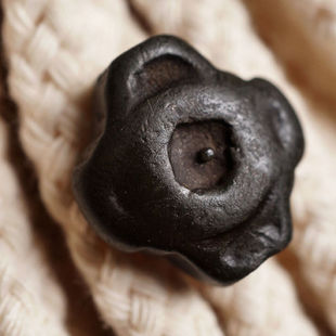 西藏明代天铁托甲随身背云托甲元素1.6cm 念珠配珠配饰元素老珠子