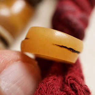 西藏清代玛尼珠单颗14mm 大孔道润透念珠元素配珠配饰古珠老珠子