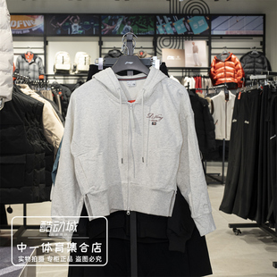 李宁连帽卫衣女子2026年春季新款宽松针织开衫运动薄外套 AWDW276