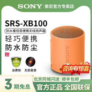 Sony/索尼SRS-XB100 防水重低音便携音响无线扬声器小钢炮音箱