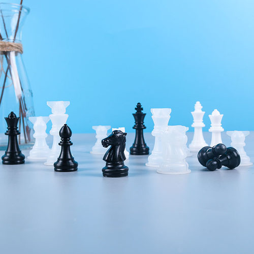 滴胶立体国际象棋硅胶模具套装
