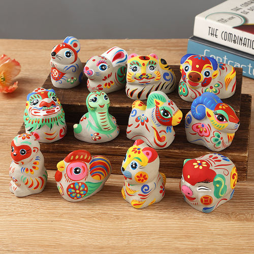 好运生肖泥人泥塑摆件小礼品念品