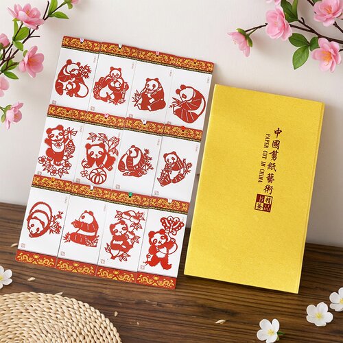 手工剪纸书签剪纸画礼品送老外
