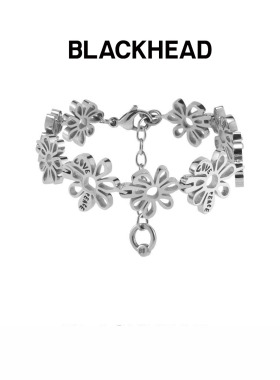 【白鹿同款】BLACKHEAD/黑头反战花拼接手链夸张花朵520送礼礼物