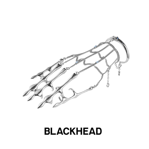 【祝绪丹同款】BLACKHEAD/黑头链条装饰手掌环外骨骼女生高级欧美