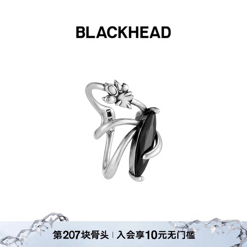 黑头新款S925银夜猫爪耳夹