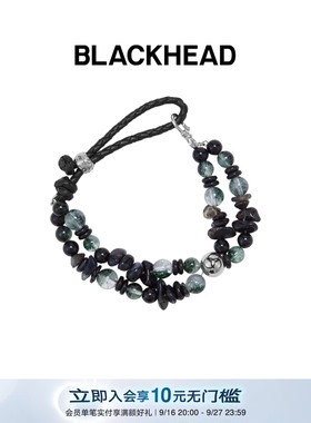 BLACKHEAD/黑头绿幽灵双层抽拉串珠手链新款简约个性朋克男女