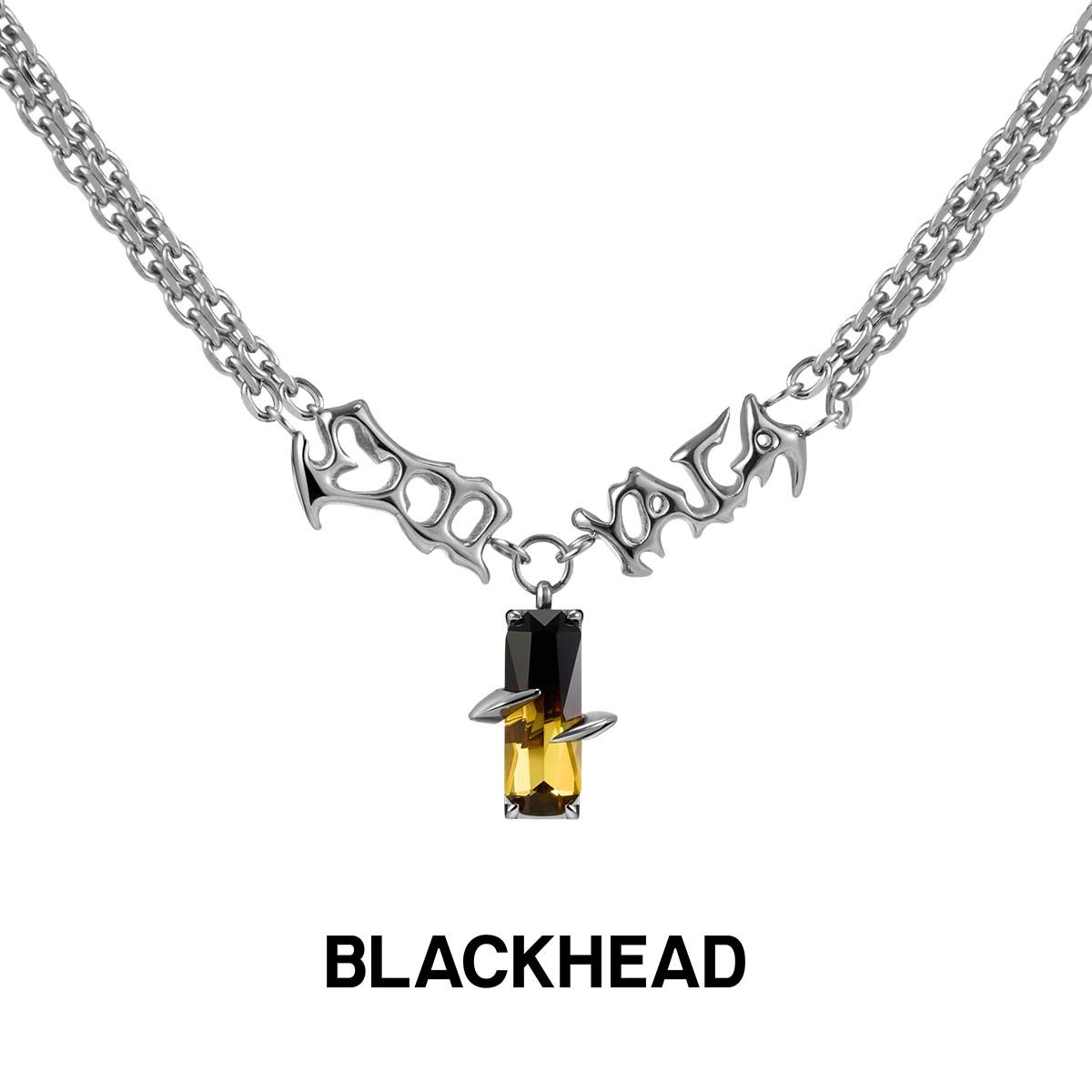 【范丞丞同款】BLACKHEAD/黑头黑胶浪潮系列斯迪亚季渐变项链原创