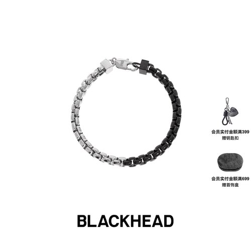 钛钢手链blackhead设计感男女