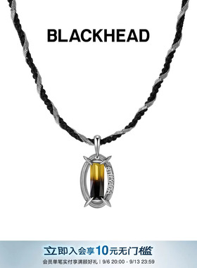 【王安宇同款】BLACKHEAD/黑头黑胶浪潮系列原创设计编织双层项链