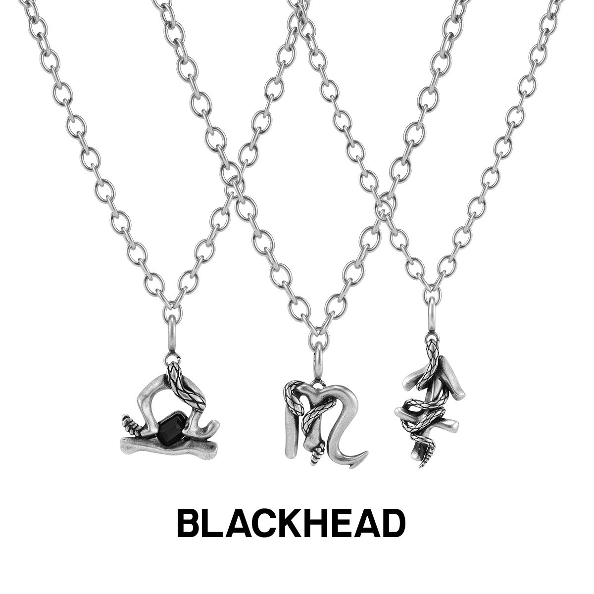 BLACKHEAD/黑头S925银星座系列纯银吊坠简约12星座设计个性时尚