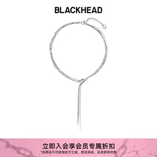 【张凌赫同款】BLACKHEAD/黑头新月骑士系列守护铃流苏项链马原创