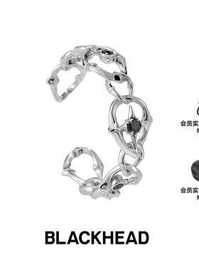 BLACKHEAD/黑头新月骑士系列骑士盔甲链条手镯原创设计女小众
