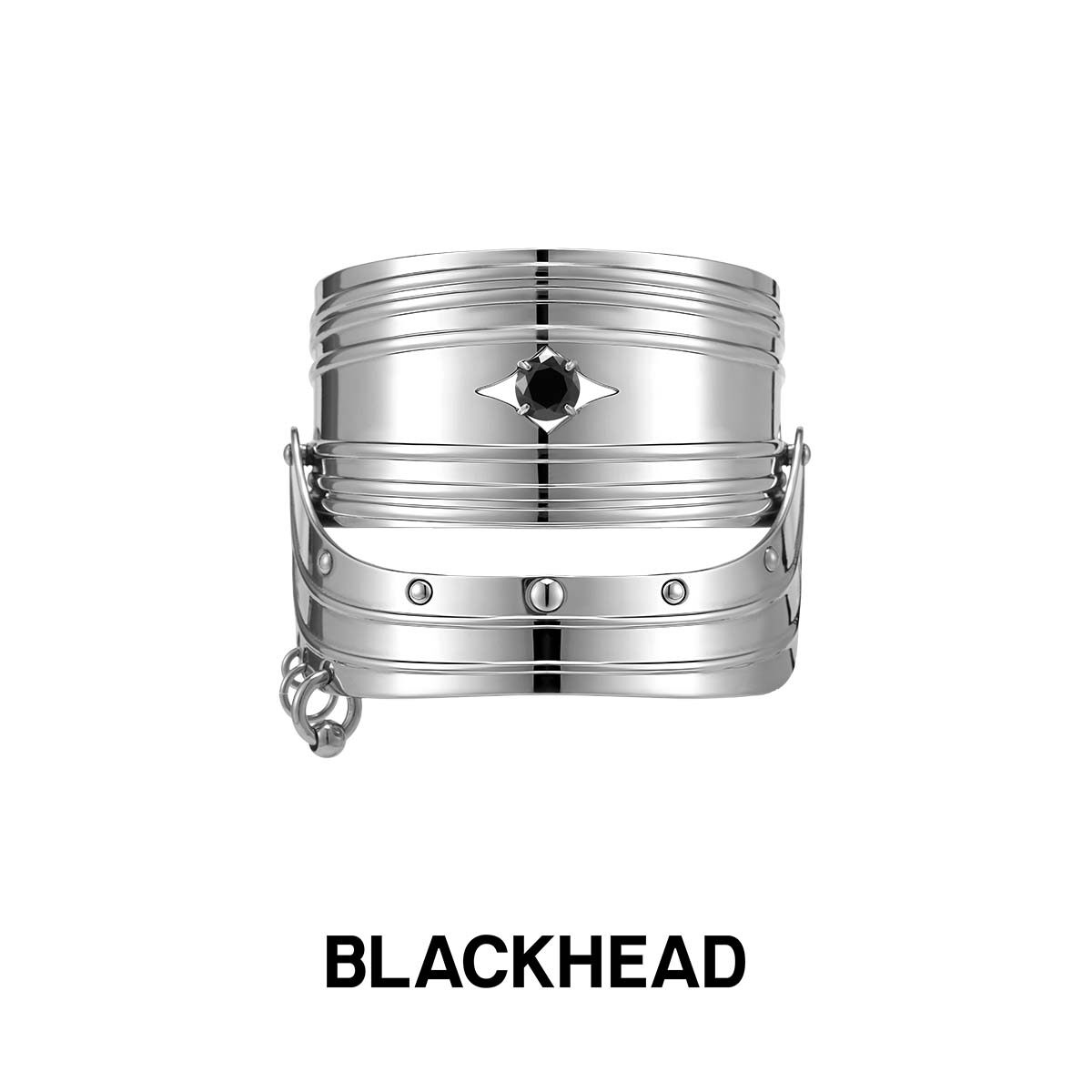 【吉克隽逸同款】BLACKHEAD/黑头新月骑士系列骑士盔甲双层手镯
