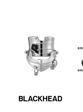 【张艺兴同款】BLACKHEAD/黑头新月骑士系列骑士盔甲戒指女小众