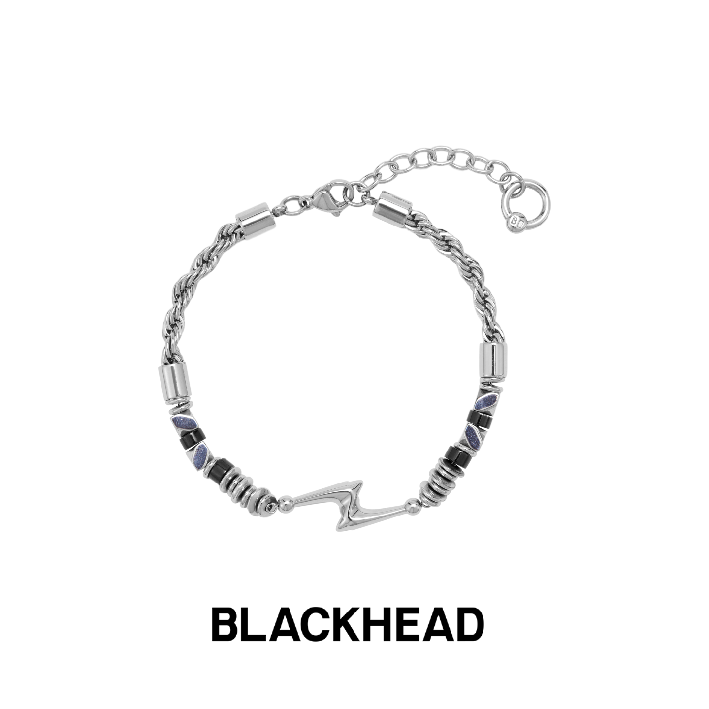 BLACKHEAD/黑头闪电细手串原创设计个性时尚朋克男女小众精致