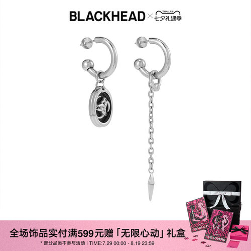 新品上市黑头不对称流苏耳环
