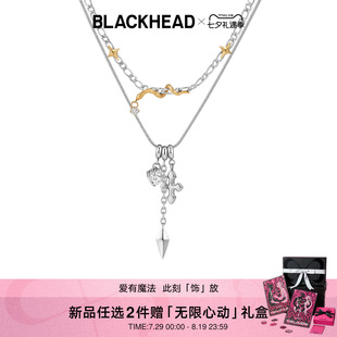 【新品】BLACKHEAD/黑头职场新魔法系列芒星小蛇双层项链七夕礼物