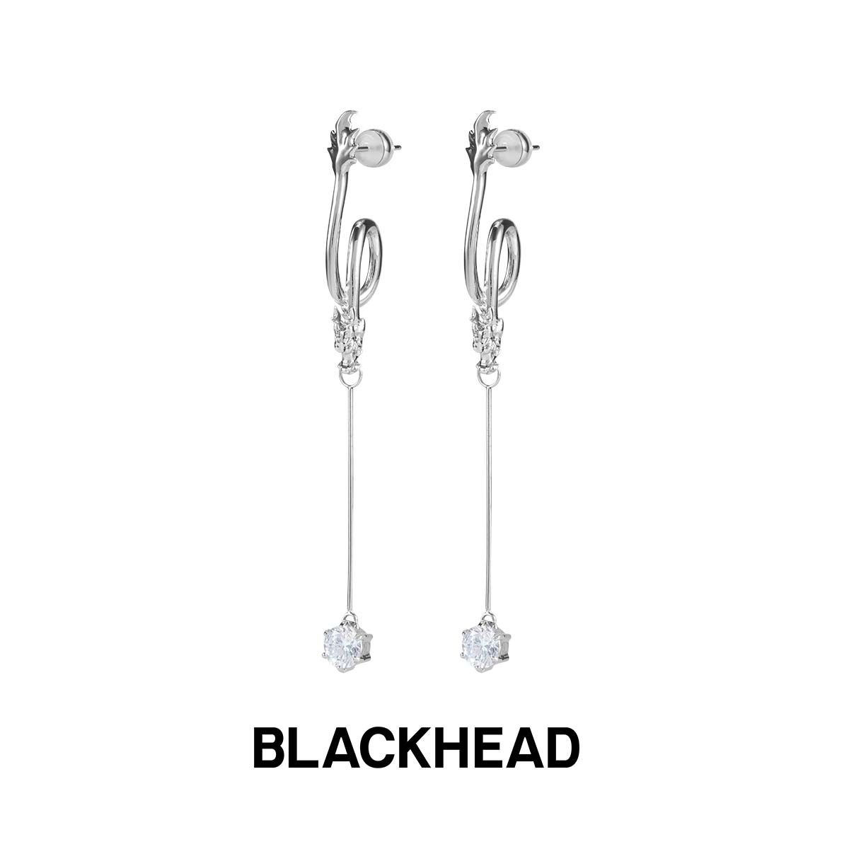 BLACKHEAD情侣新款龙形耳钉