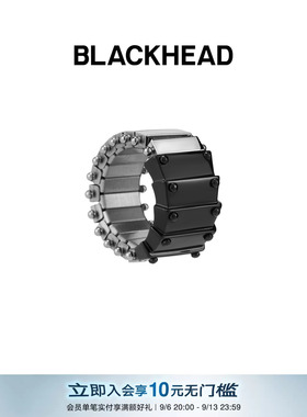 【丞磊同款】BLACKHEAD/黑头新月骑士系列骑士盔甲多层戒指