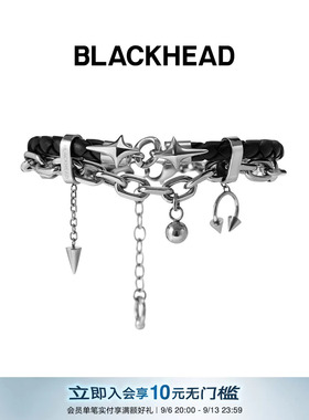 【张杰同款】BLACKHEAD/黑头黑胶浪潮系列简约个性手链