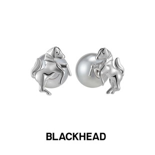 BLACKHEAD/黑头新月骑士系列天马流星耳钉新年原创设计个性新品马