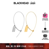 设计春夏情人节 黑头标签耳环女生个性 于文文同款 BLACKHEAD