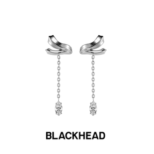 BLACKHEAD/黑头出逃舞会系列绶带吊坠双层耳挂夸张造型个性原创