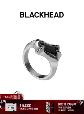 【王安宇同款】BLACKHEAD/黑头黑胶浪潮系列尖刺黄锆石戒指情人节